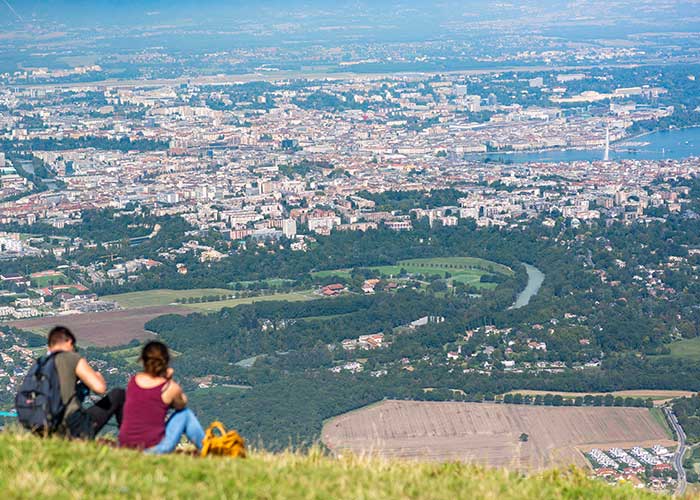 Hotels in Geneva Region-View of Switzerland from Mont Salève  Mont Salève is the perfect place to look out over Geneva and